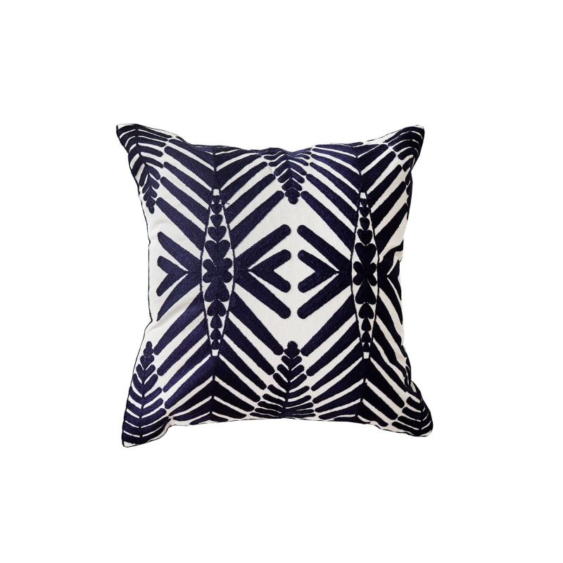 Cushions |  Velvet Cushion Cushions Blue/White