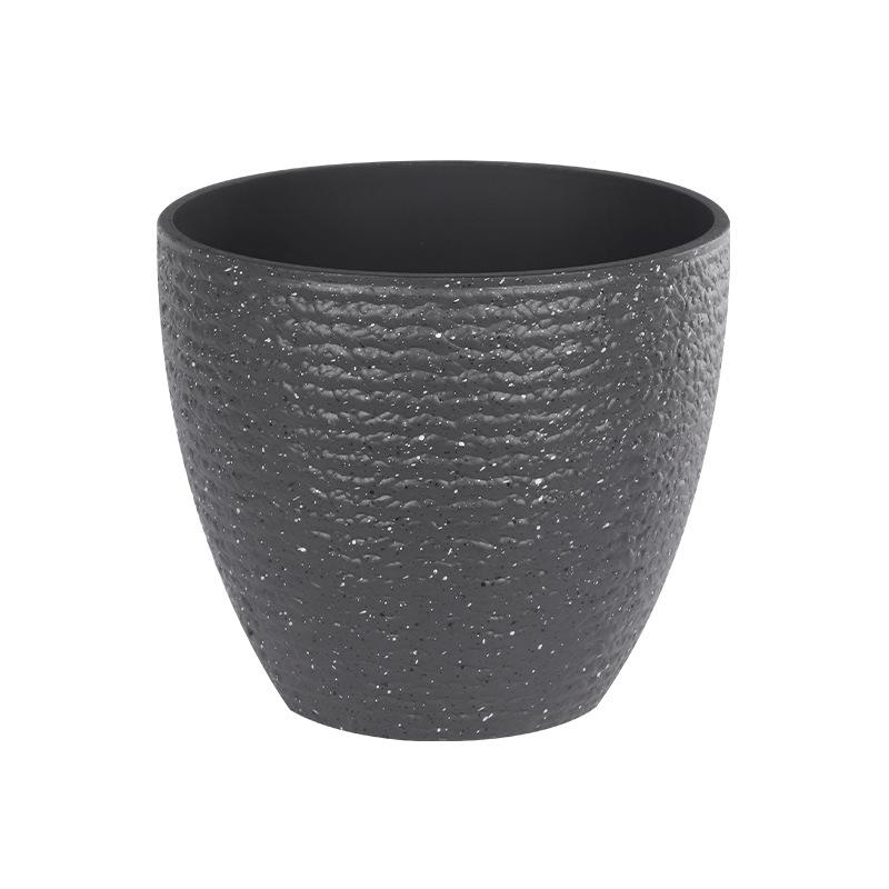 Decorative Accessories |  Regular Border Pot – Black Brown Decorative Accessories Black