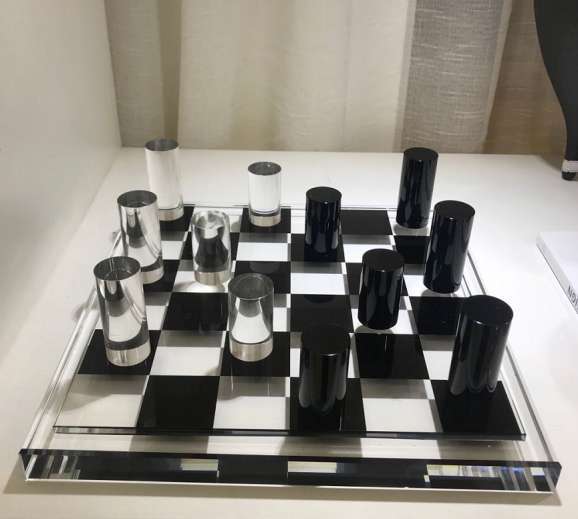 Games & Entertainment |  Lucite Black & White Backgammon Set Games & Entertainment Games & Entertainment