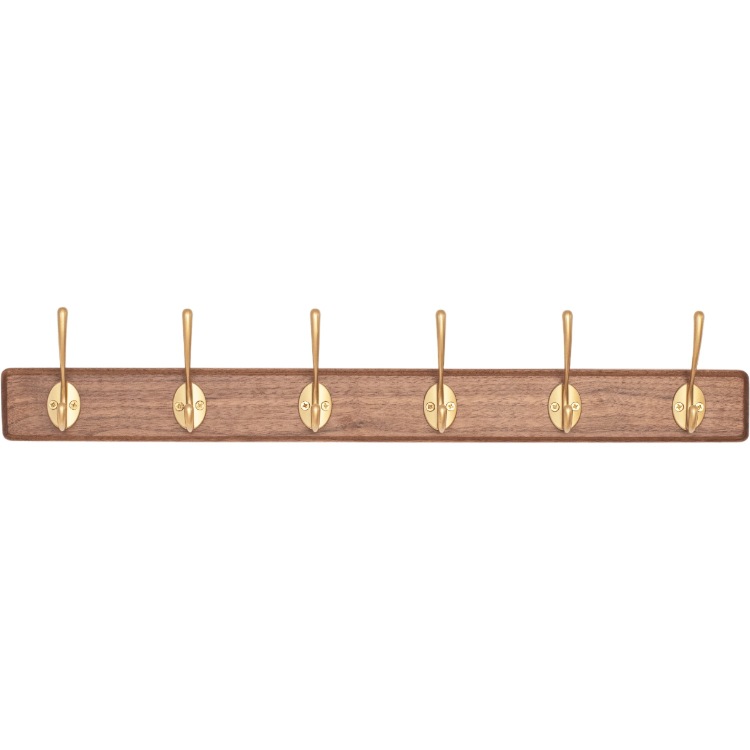 Home Storage |  Coat Rack With Brass Hooks – Camel Home Accessories Gold