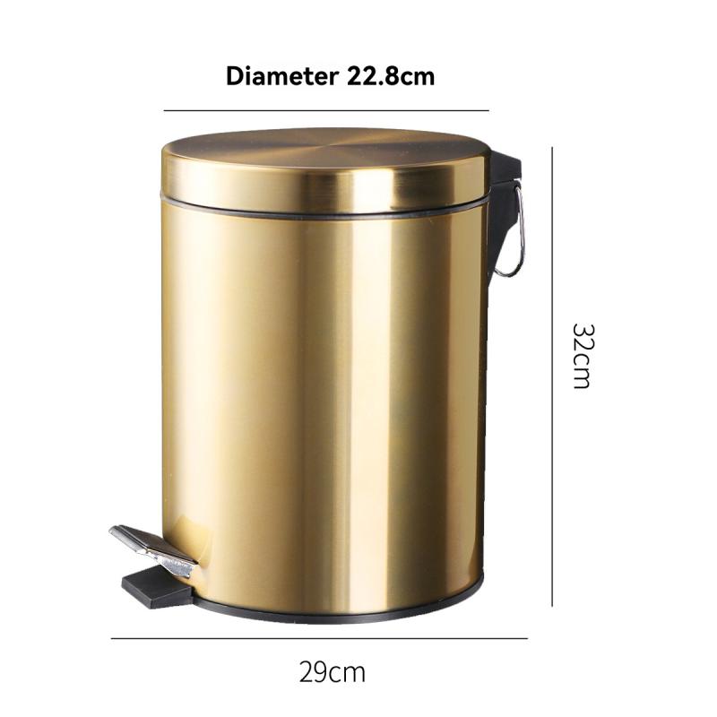 Home Storage |  Te30 Pedal Bin Home Accessories Gold