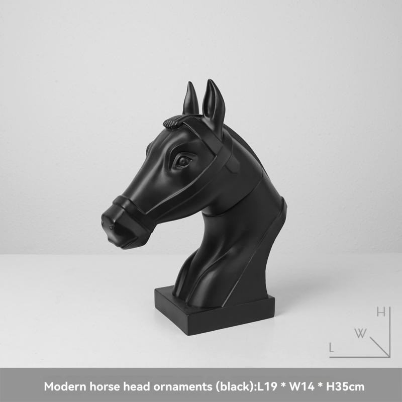 Office Desk Accessories |  Black Horse Head Bookend Home Decor Office Desk Accessories