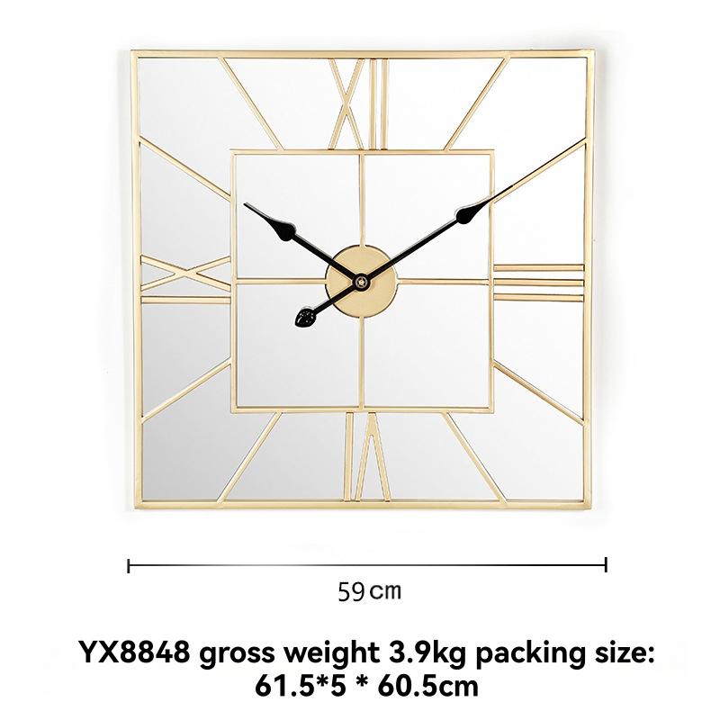 Office Desk Accessories |  Square Desk Alarm Clock, Brass Home Decor Office Desk Accessories