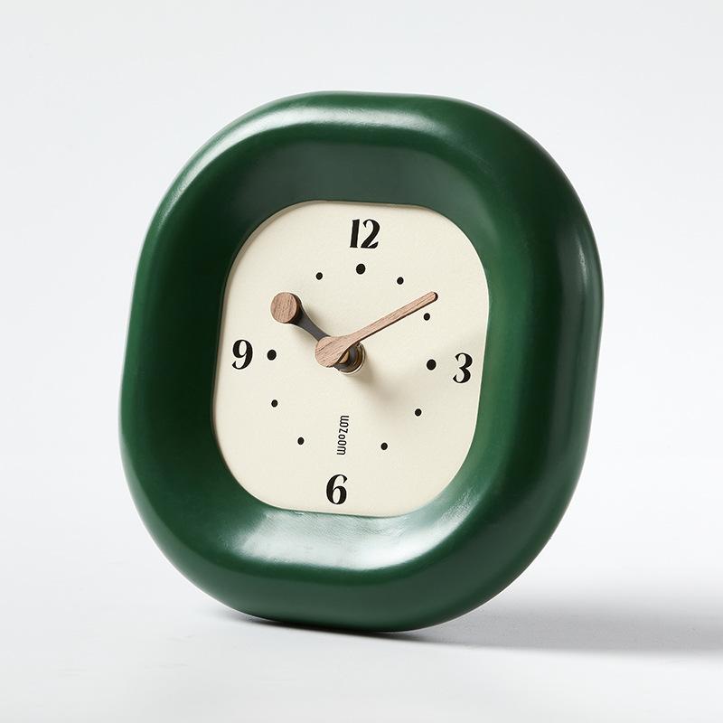 Office Desk Accessories |  White Enamel Alarm Clock Home Decor Office Desk Accessories