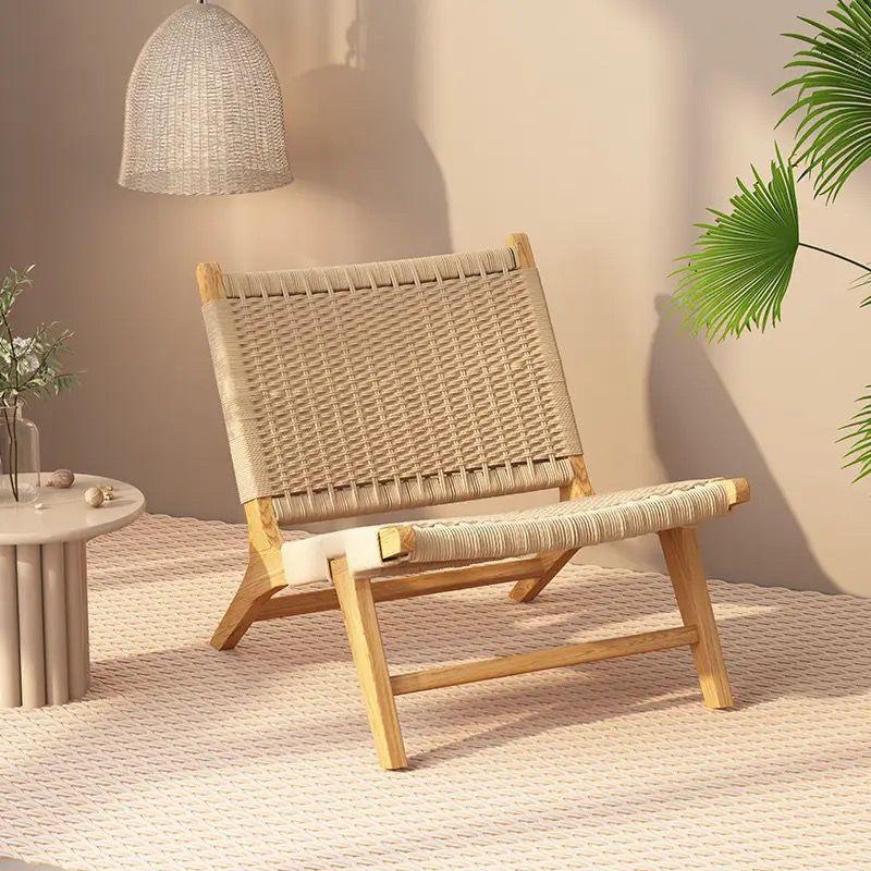 Other Home Accessories |  Teak Woven Lounge Chair Home Accessories Brown