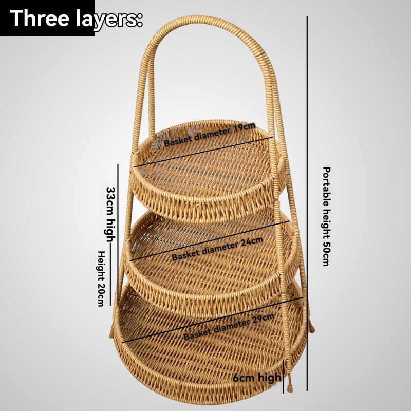 Serveware & Trays |  Provence Rattan 2-Tier Server Dining & Entertaining Serveware & Trays