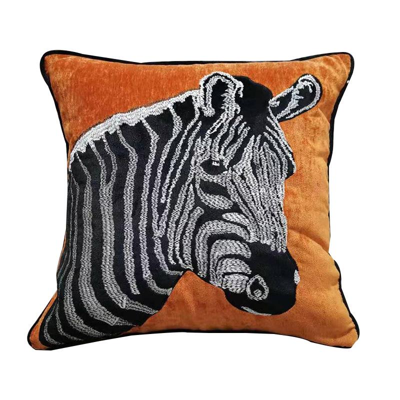 Soft Furnishings |  Zebra Velvet Cushion 50X40Cm Cushions Cushions